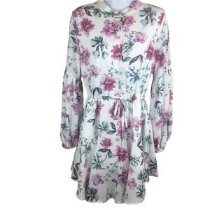Clarisbelle Floral Midi-Dress, Waist Cord. Flared Sleeves,  Women's Size S